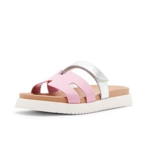Steve Madden Mayven slide pink big girl size 4 gently used